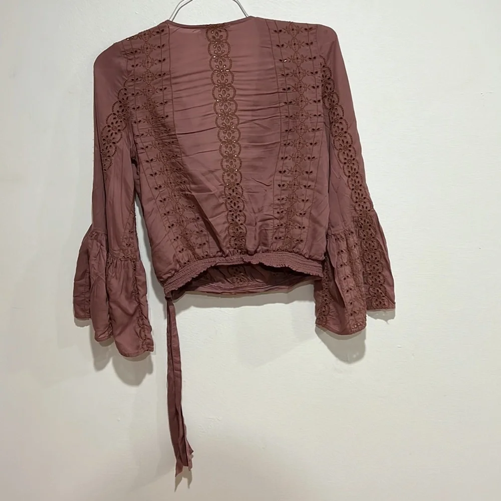 American Eagle pink rose top size:XS - Picture 5 of 7